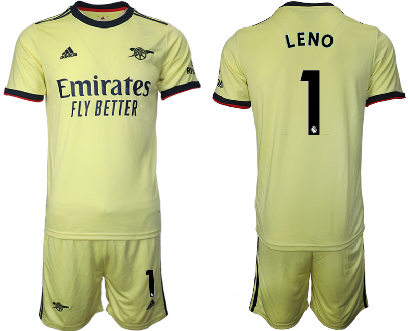 Men 2021-2022 Club Arsenal away yellow #1 Soccer Jersey